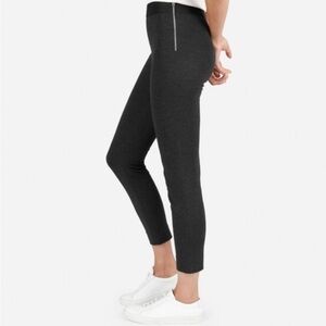 Everlane Pants gray ponte crop side zip size 4